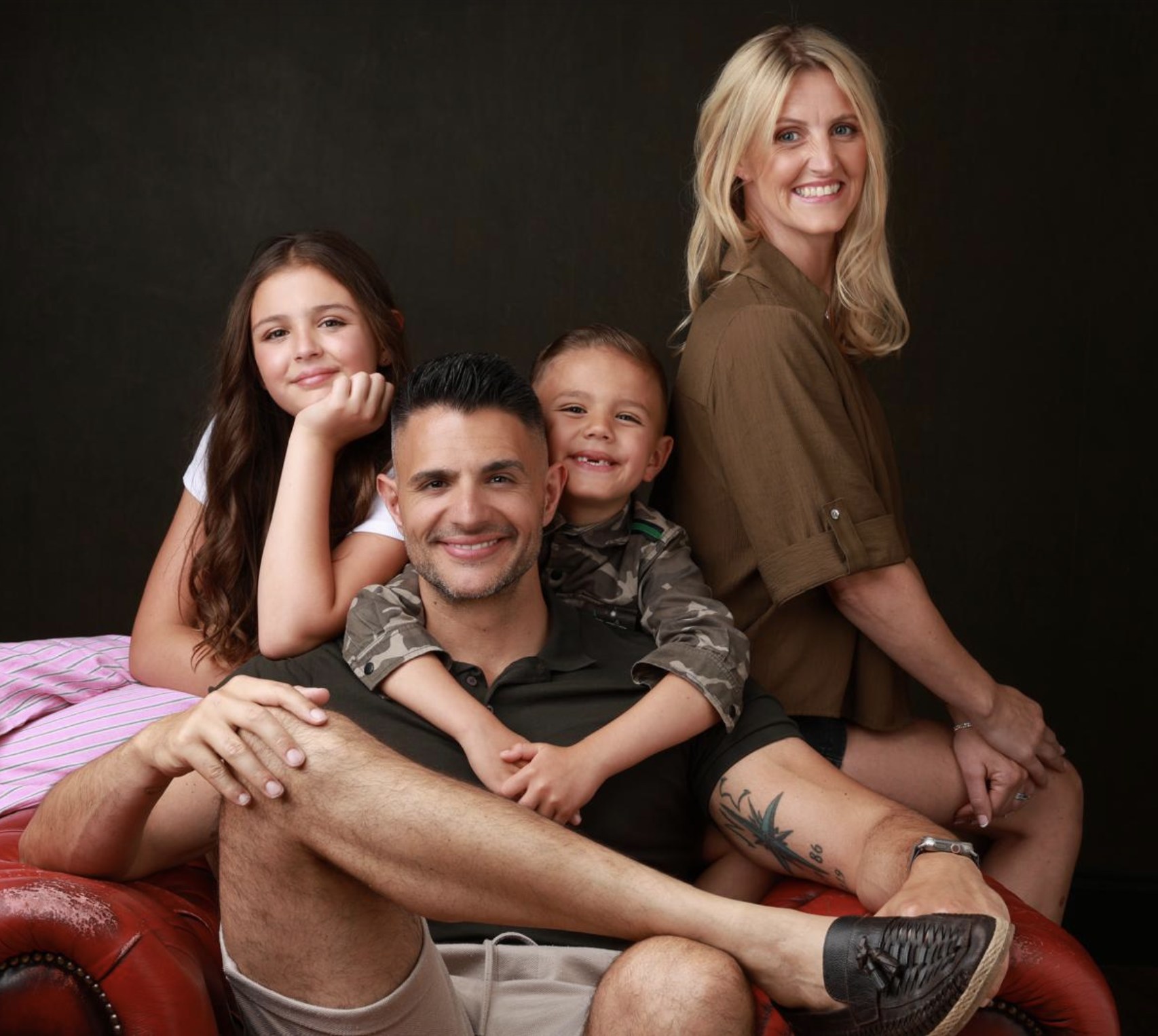 Krystal, founder of Little Loves, with her husband Nikos and their children Olivia and Alex